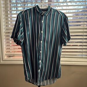 Frank And Oak Men’s Navy Blue Button-Down Shirt - Size M